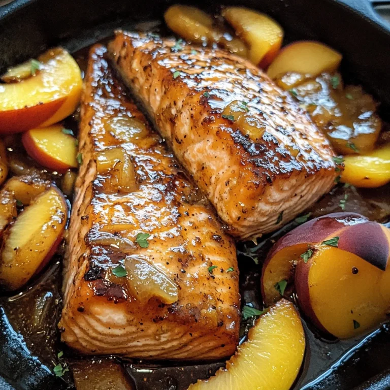 Bourbon Peach Roasted Salmon