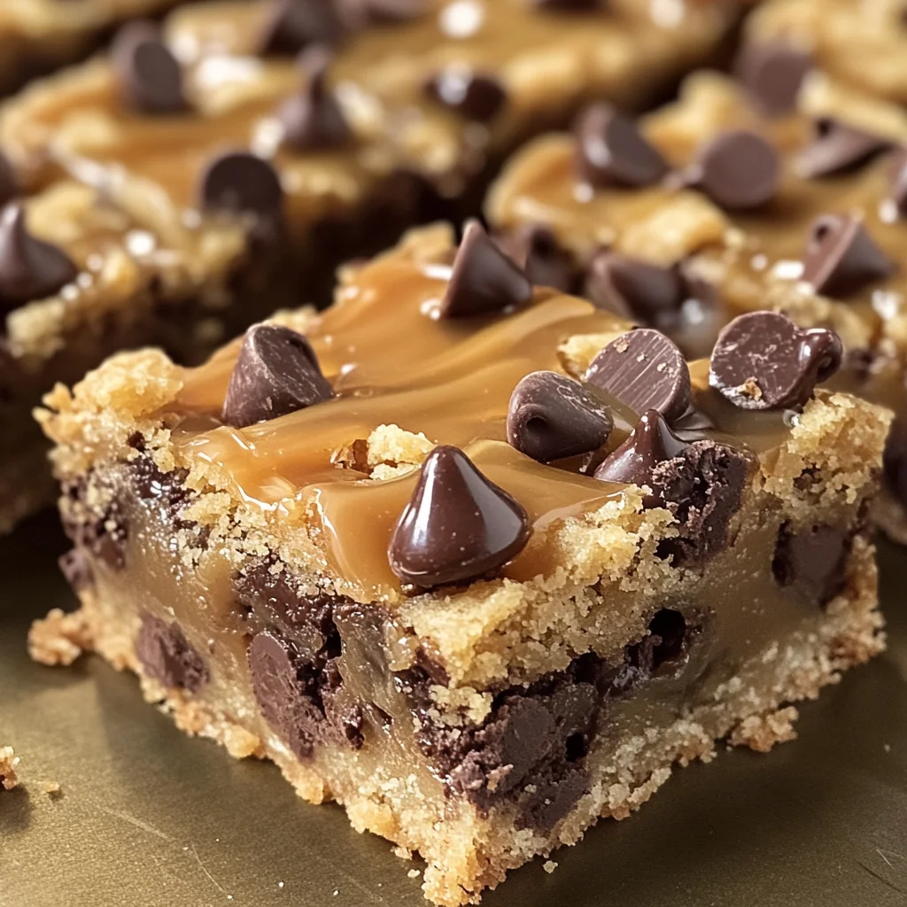 Caramel Chocolate Chip Cookie Bars