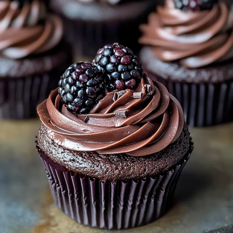 Dark Chocolate Blackberry Cupcakes: Indulge in a Decadent Dessert Delight