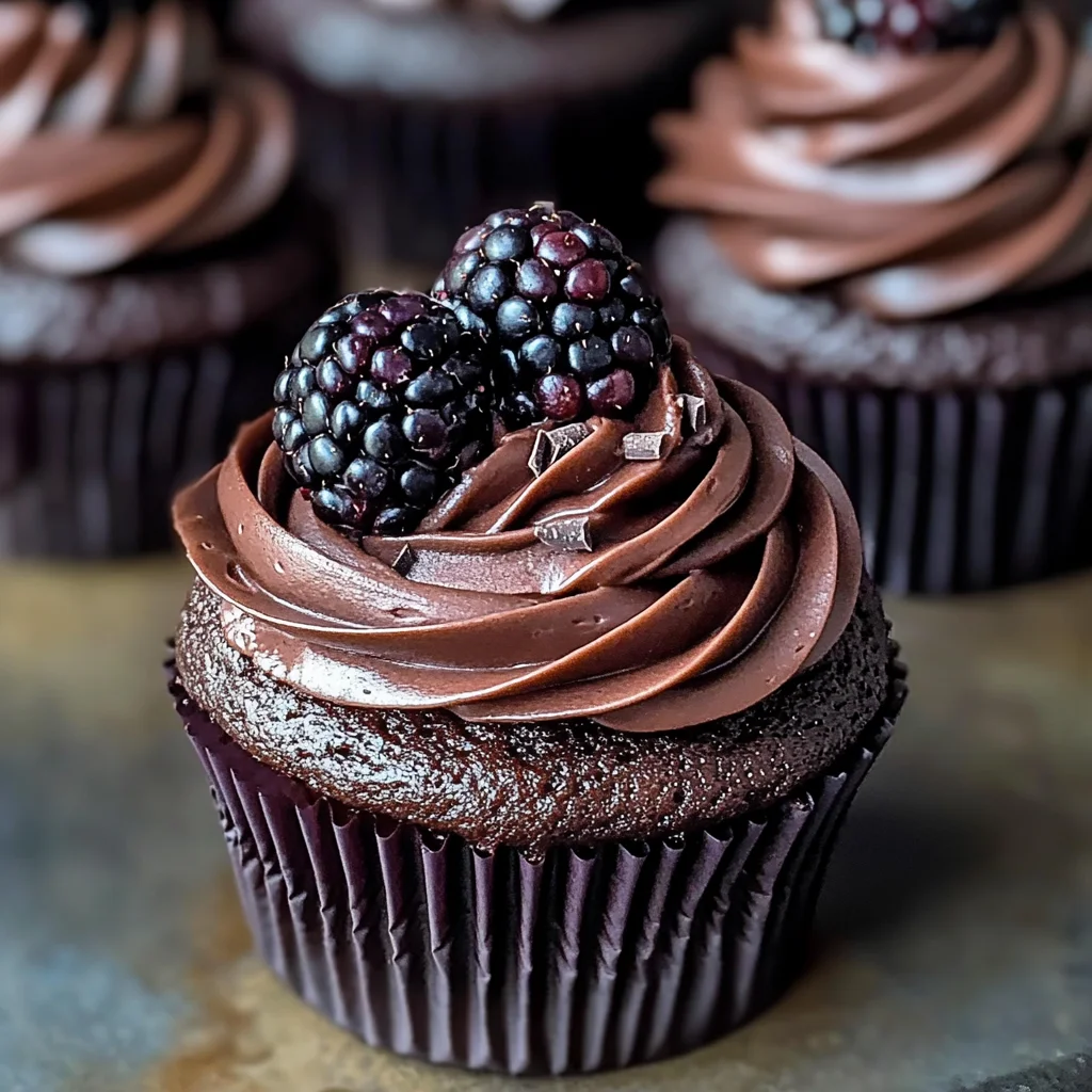 Dark Chocolate Blackberry Cupcakes: Indulge in a Decadent Dessert Delight