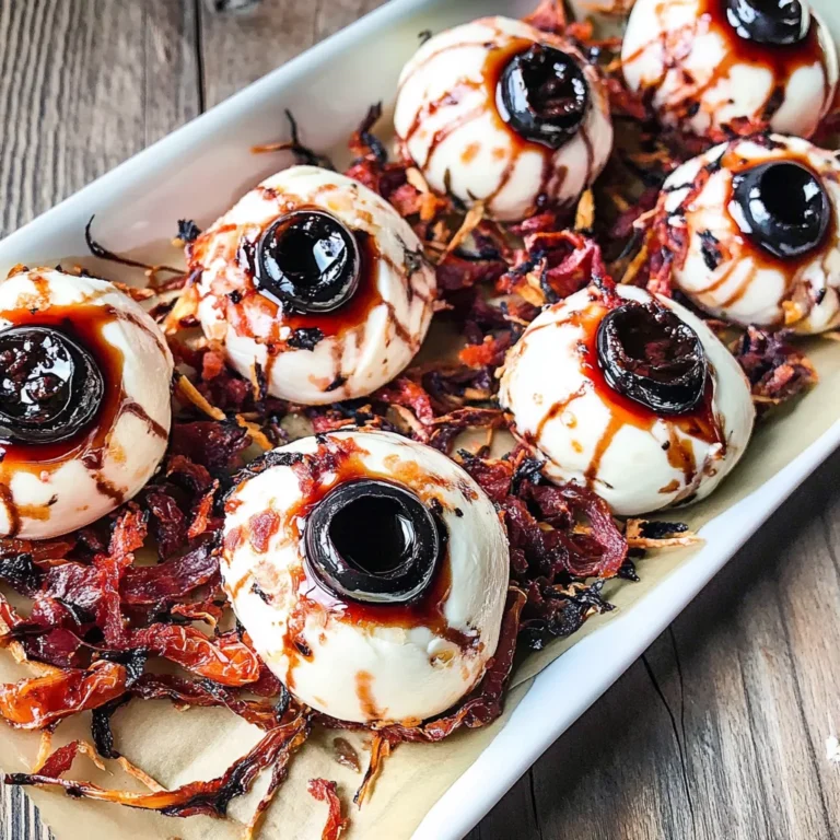 Halloween Antipasto Eyeballs Appetizer