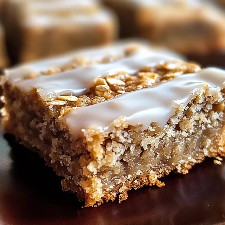 Iced Oatmeal Cookie Bar Recipe