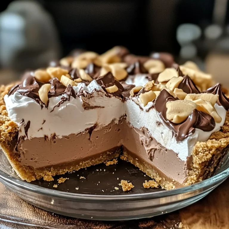 No-Bake Cream Cheese Peanut Butter Pie with Chocolate Whipped Cream