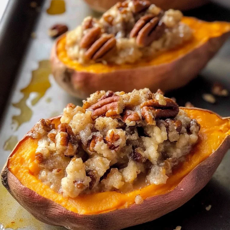 Pecan pie double baked sweet potatoes
