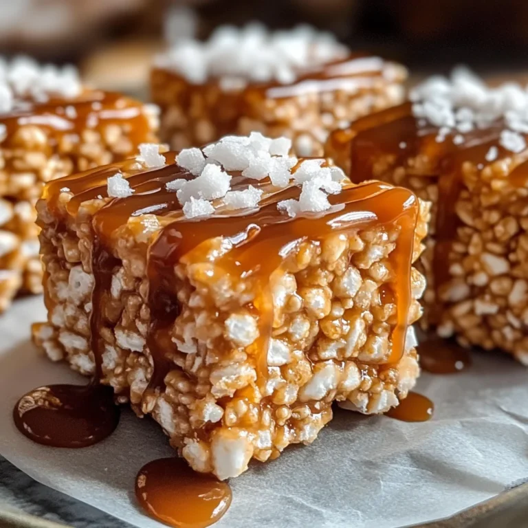 Salted Caramel Rice Krispie Treats: A Sweet & Salty Indulgence