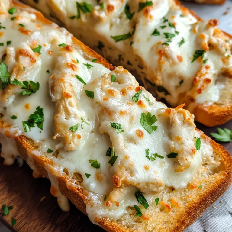The Viral Chicken Alfredo Garlic Bread I'm Obsessed With