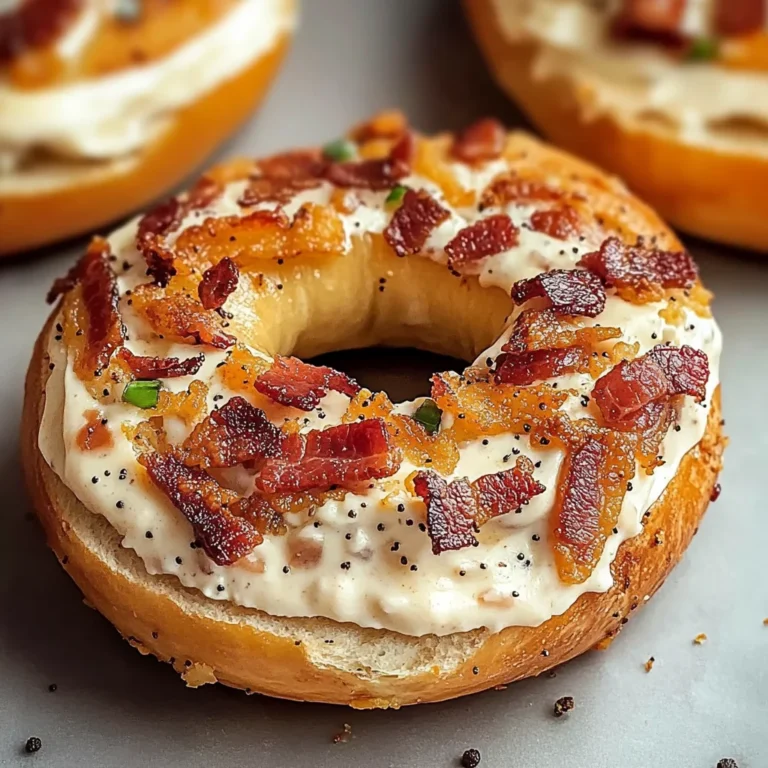 Zesty Turkey Bacon Cream Cheese Bagels