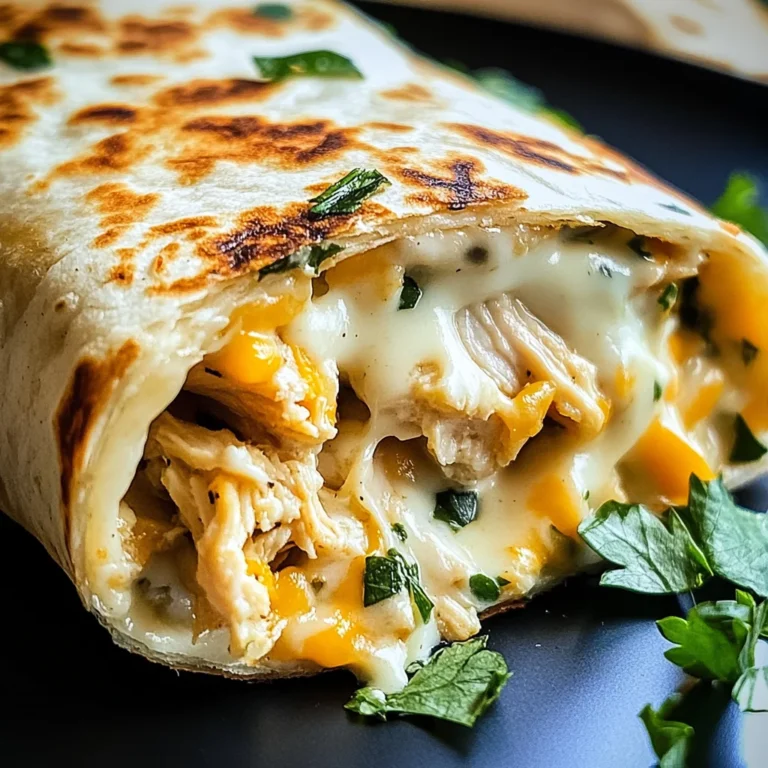 Cheesy Garlic Chicken Wraps