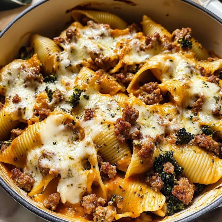 Cheesy Pumpkin and Spicy Sausage Stuffed Shells