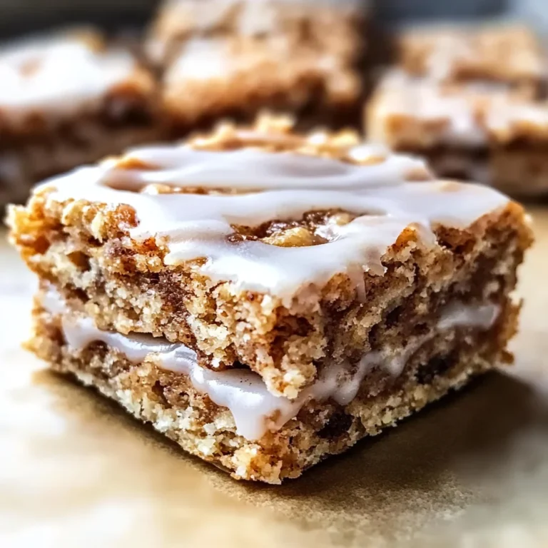 Cinnamon Roll Oatmeal Bars