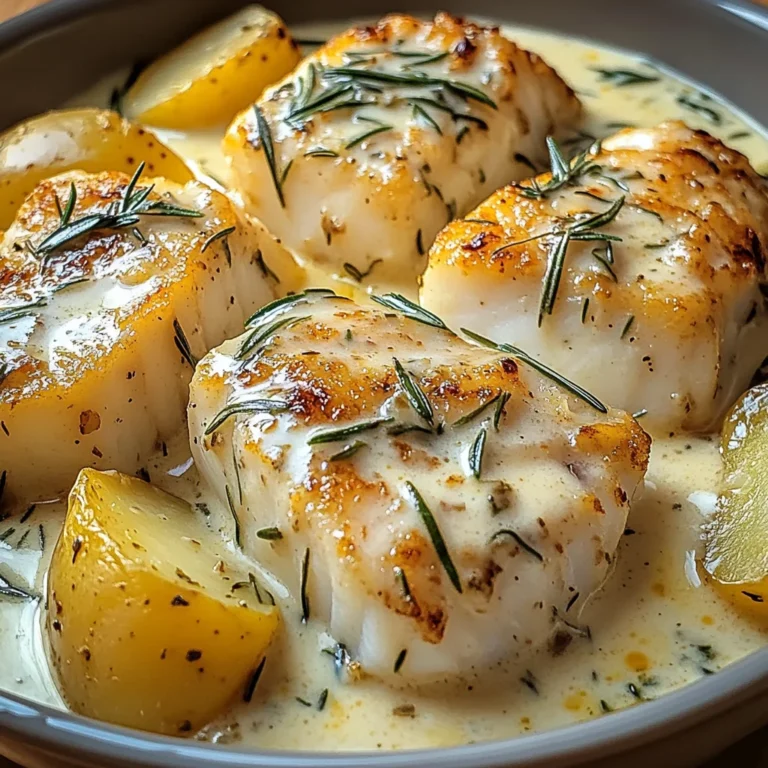 Cod & Potatoes in Rosemary Cream Sauce