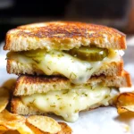Crispy Dill Pickle Grilled Cheese Sandwich - theamazingfood