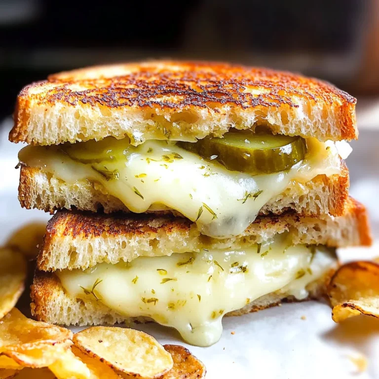 Crispy Dill Pickle Grilled Cheese Sandwich - theamazingfood