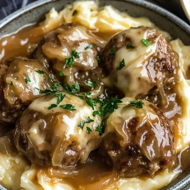 Crock Pot French Onion Meatballs