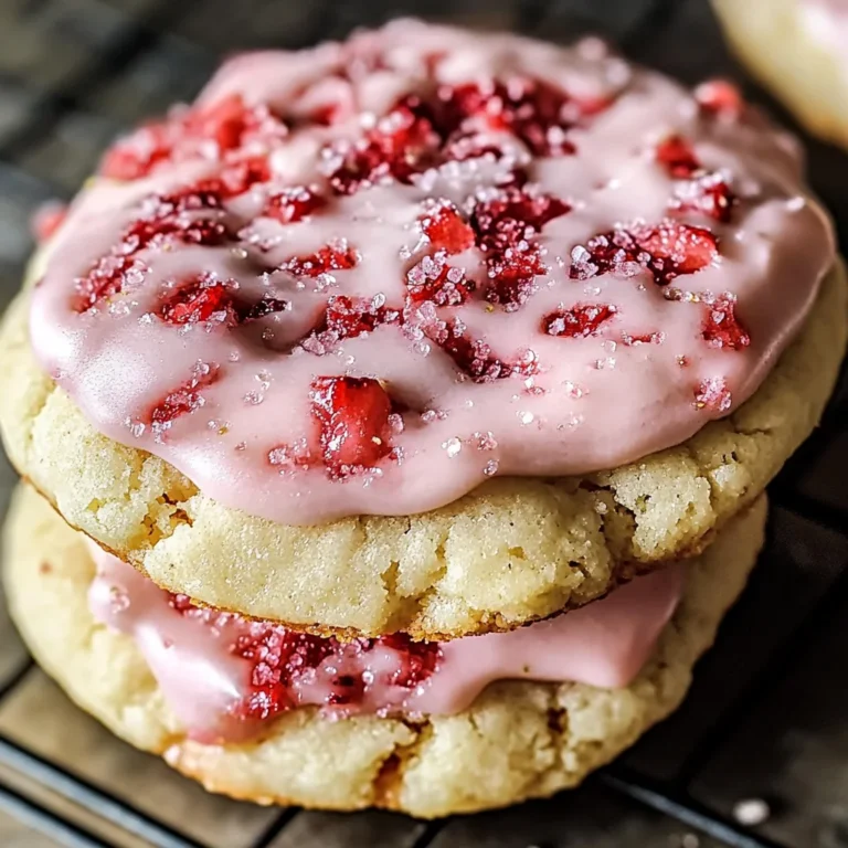 Double Strawberry Sugar Cookies