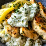 Easy Chicken Tzatziki Rice Bake