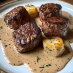 Elegant Filet Mignon with Creamy Peppercorn Sauce