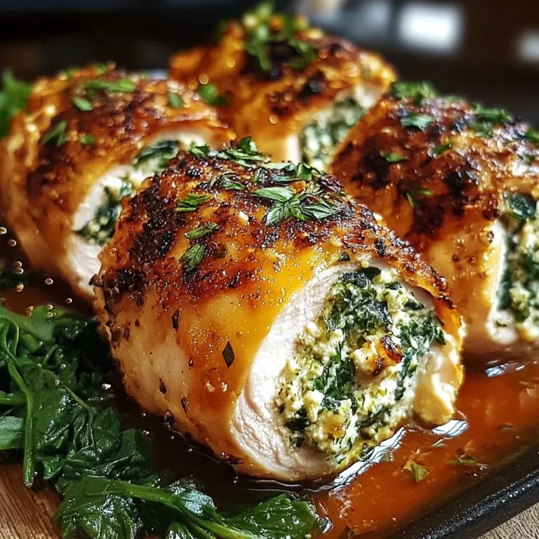 Herbed Ricotta Stuffed Chicken Rolls