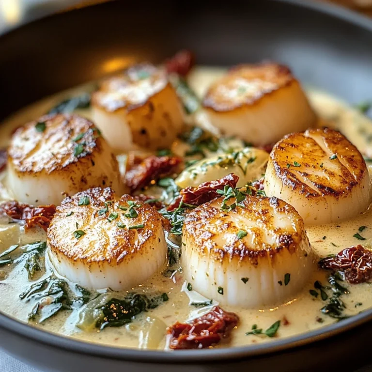 Irresistible Creamy Tuscan Scallops