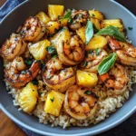 Jerk Shrimp & Pineapple Basil Rice