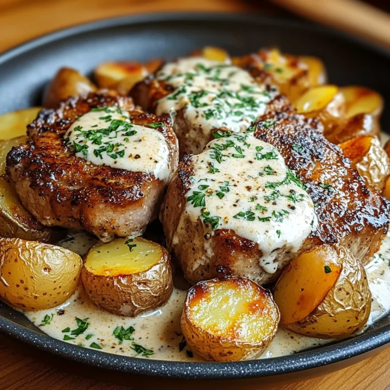 One-Pan Creamy Ranch Pork Chops and Potatoes