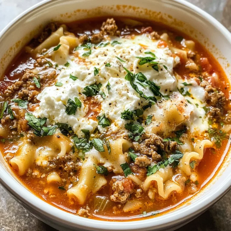 One Pot Lasagna Soup
