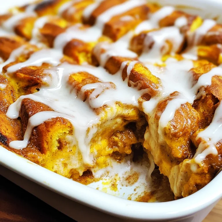 Pumpkin Cinnamon Roll Casserole