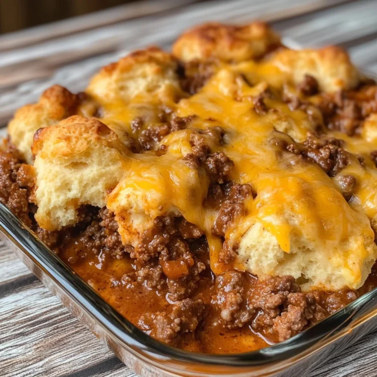 Sloppy Joe Biscuit Casserole