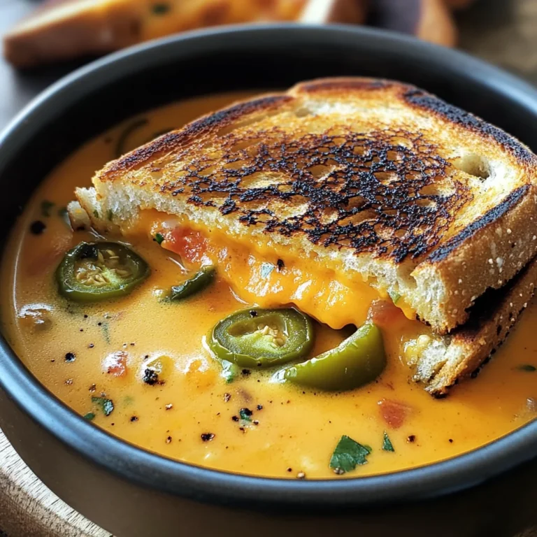 Spicy Jalapeño Popper Soup with Grilled Cheese Dippers