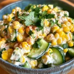 Street Corn Creamy Cucumber Salad