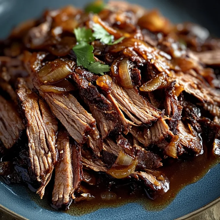 Sweet & Savory Caramelized Pulled Beef Brisket