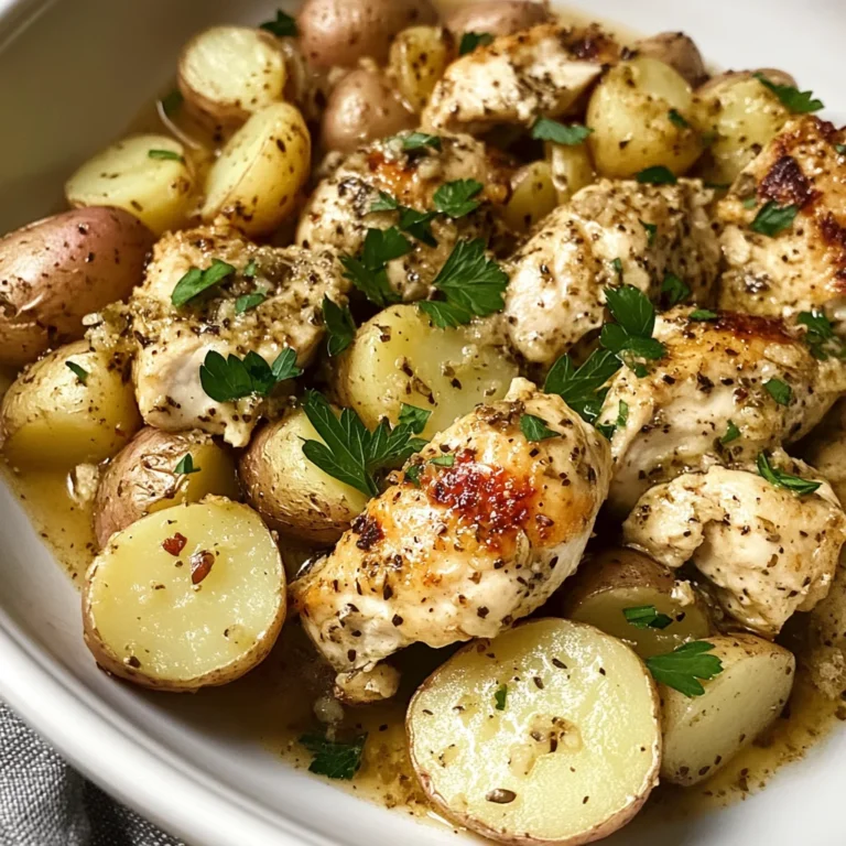 Garlic Parmesan Crockpot Chicken and Potatoes