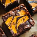 Halloween Cream Cheese Swirl Brownies