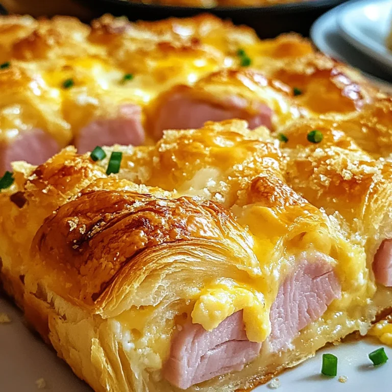 Ham and Cheese Croissant Breakfast Casserole