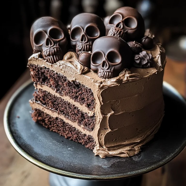High Altitude Ginger Chocolate Skull Cake for Halloween