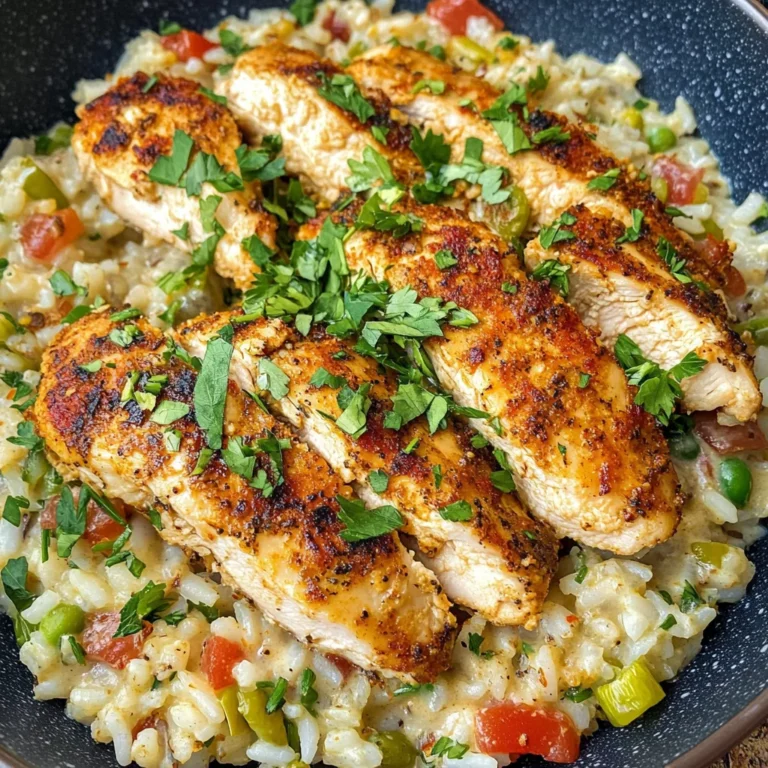 High Protein Creamy Cajun Chicken & Rice