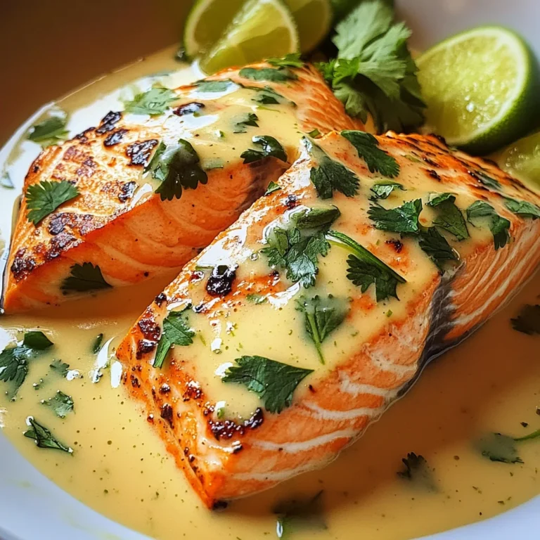 Poached Salmon in Coconut Lime Sauce