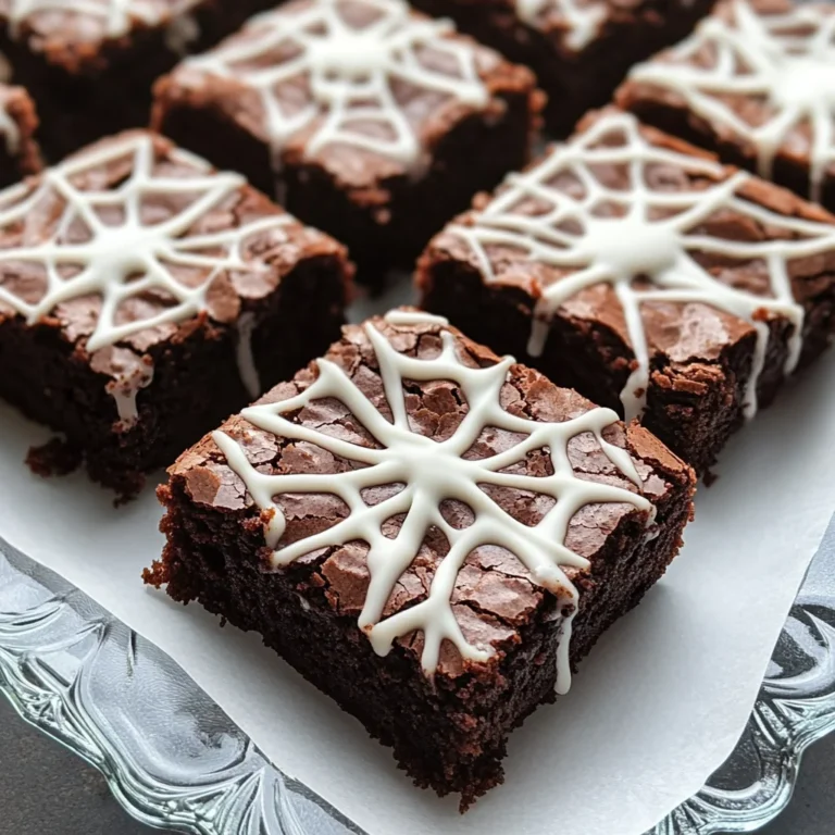 Spider Web Brownies