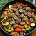 Summer Sausage Skillet with Andouille Sausage