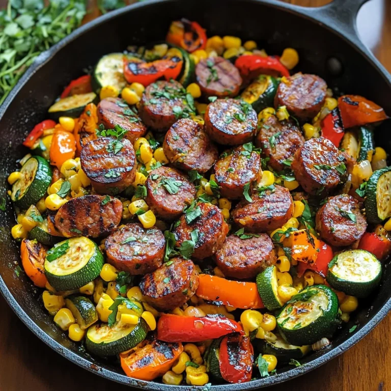 Summer Sausage Skillet with Andouille Sausage