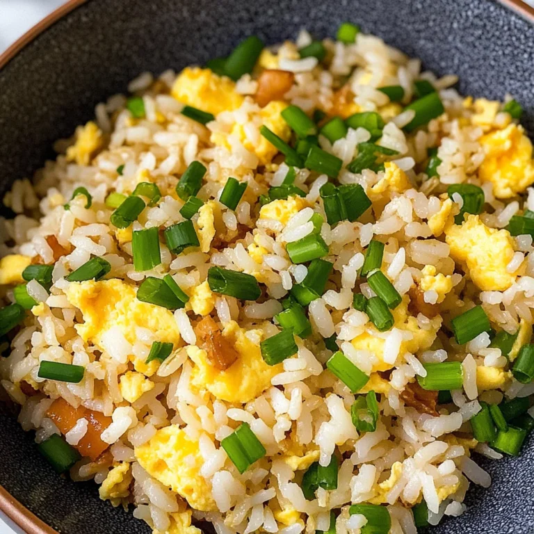 10 min. Easy Egg Fried Rice (only 6 ingredients!)