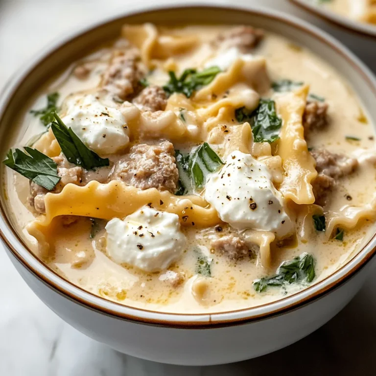 Alfredo Lasagna Soup