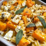 Baked Feta and Butternut Squash Pasta with Sage and Garlic