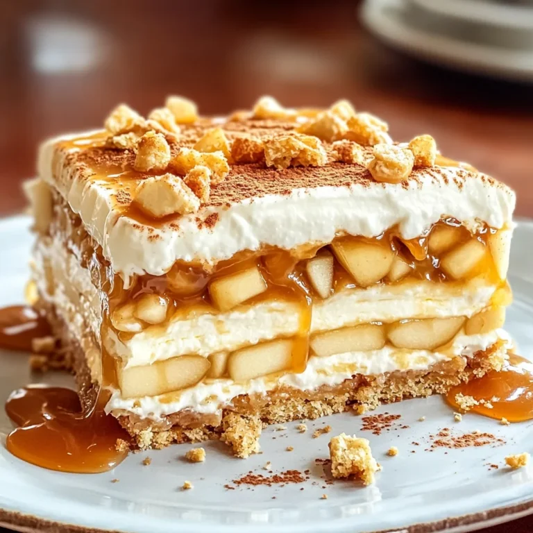 Caramel Apple Eclair Cake