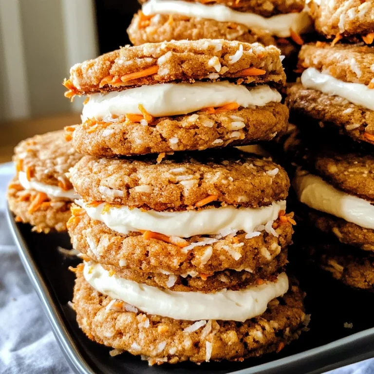 Carrot Cake Cookie Sandwiches