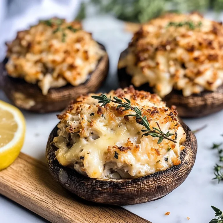 Crab-Stuffed Portobello Mushrooms