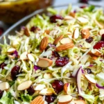 Cranberry Almond Slaw with Apple Cider Vinaigrette