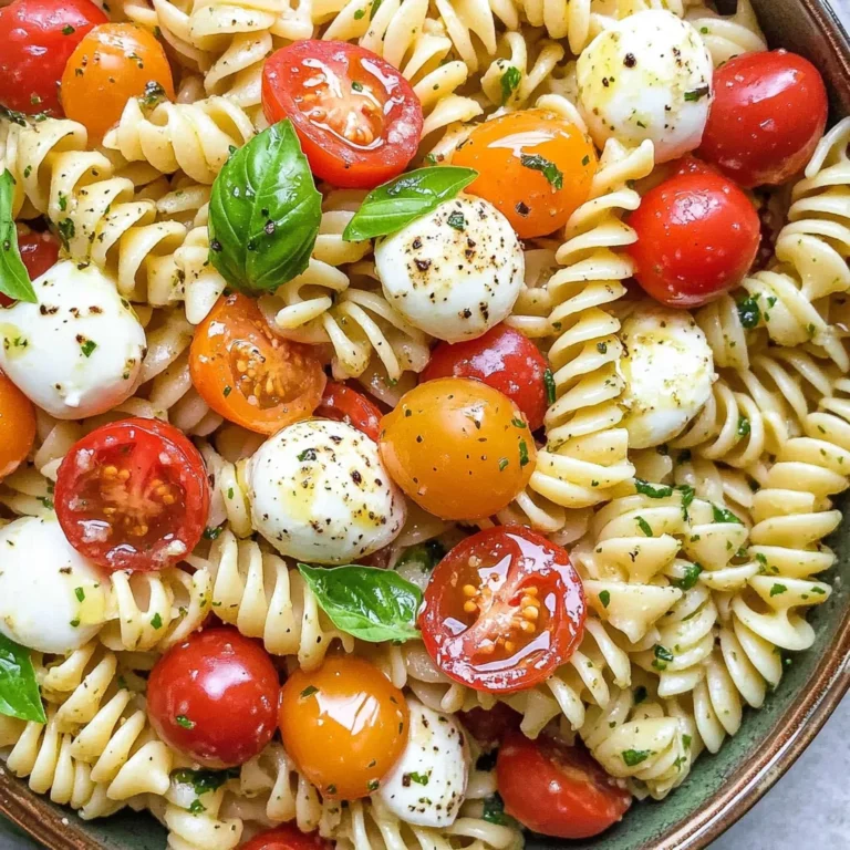 Creamy Caprese Pasta Salad