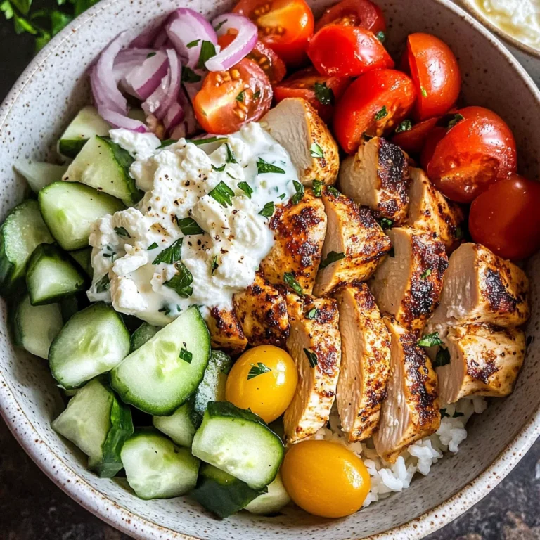 Creamy Chicken Bowls with Feta Sauce