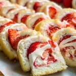 Creative & Cute Strawberry Shortcake Sushi Roll Dessert Recipe